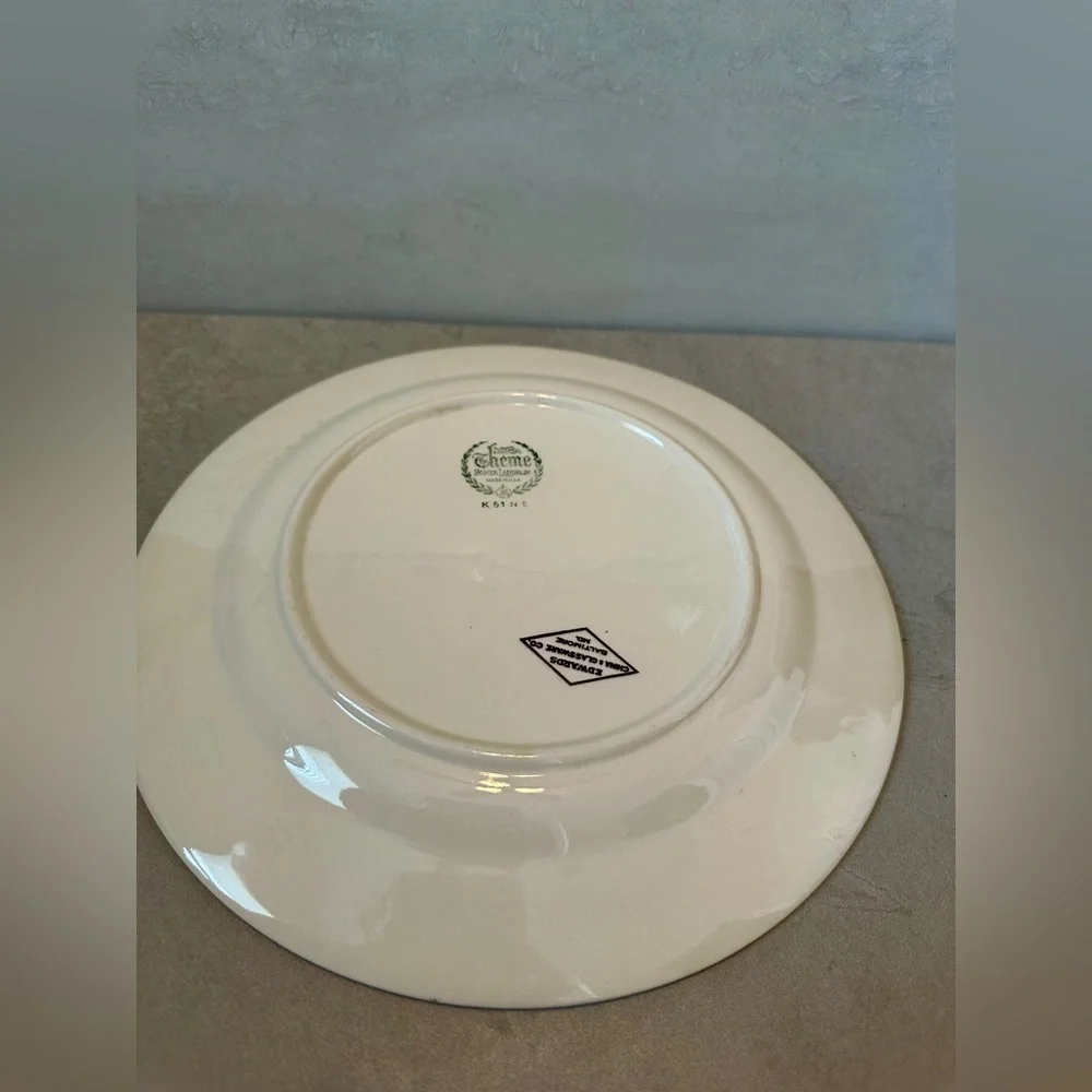 Homer Laughlin Plate - First Methodist Baton Rouge, LA  EST 1836 Vtg. Eggshell